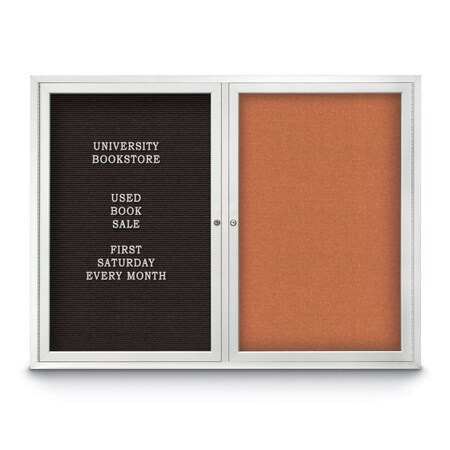 United Visual Products Corkboard, 48"x36", Cinnabar/Black UV404PLUS-BLACK-CINNABA